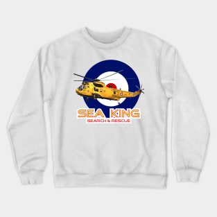 Westland Sea King Search and rescue helicopter in RAF roundel, Crewneck Sweatshirt